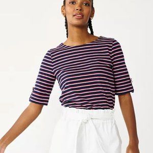 Women's Draper James RSVP Striped 1/2 Sleeve Tee